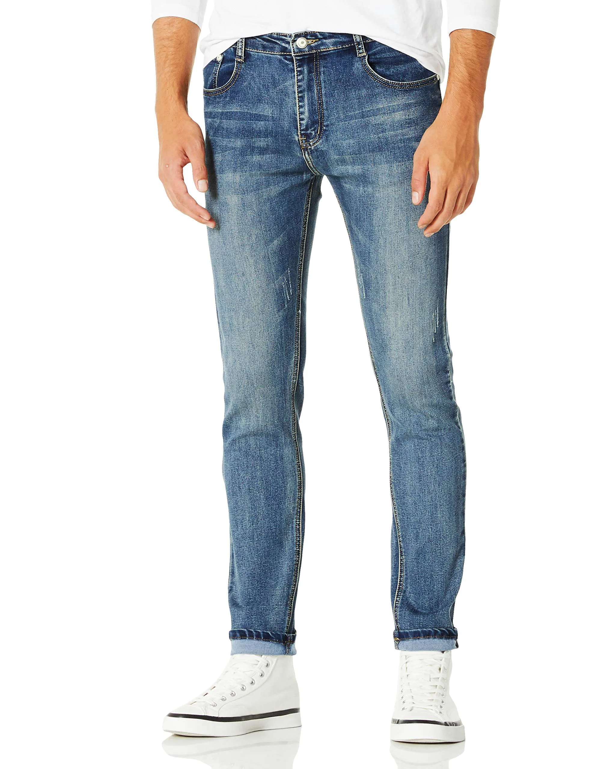 Demon&Hunter 808 Youth Series Men's Skinny Slim Jeans