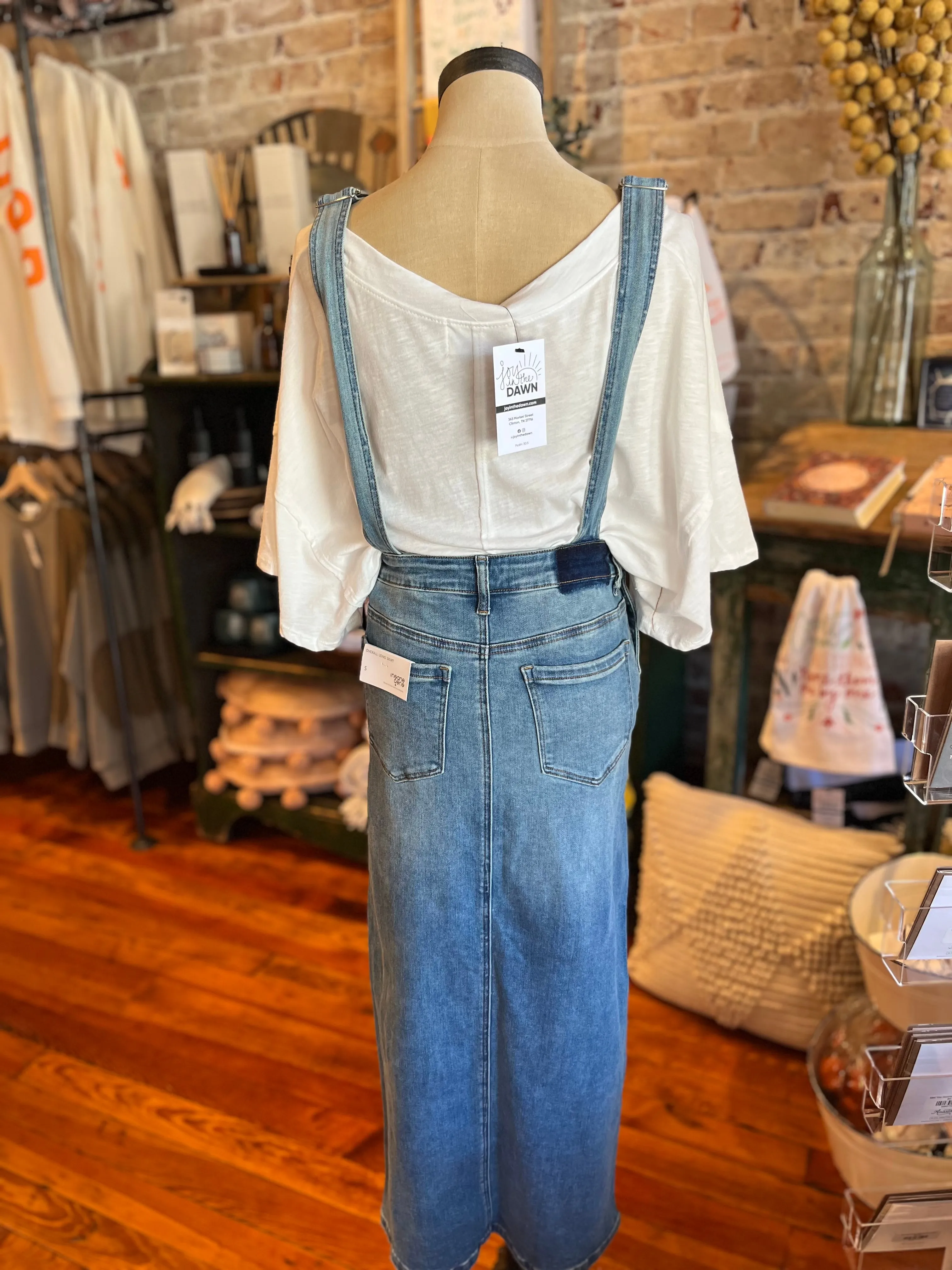 Denim Overall Long Skirt
