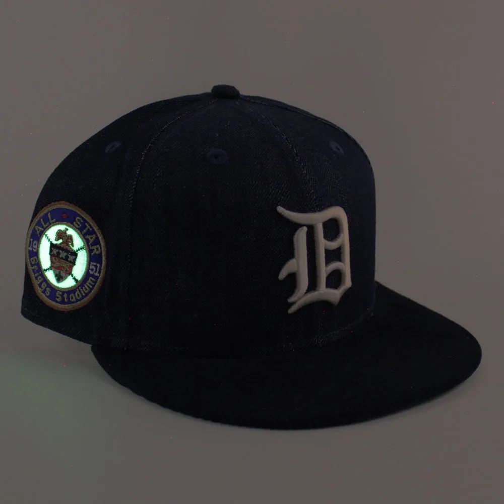 Detroit Tigers 1951 All Star Game New Era 59Fifty Fitted Hat (Navy Denim Dark Navy Corduroy Green Under Brim)