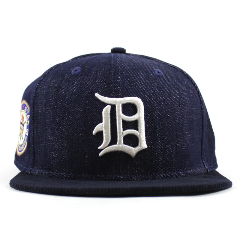 Detroit Tigers 1951 All Star Game New Era 59Fifty Fitted Hat (Navy Denim Dark Navy Corduroy Green Under Brim)