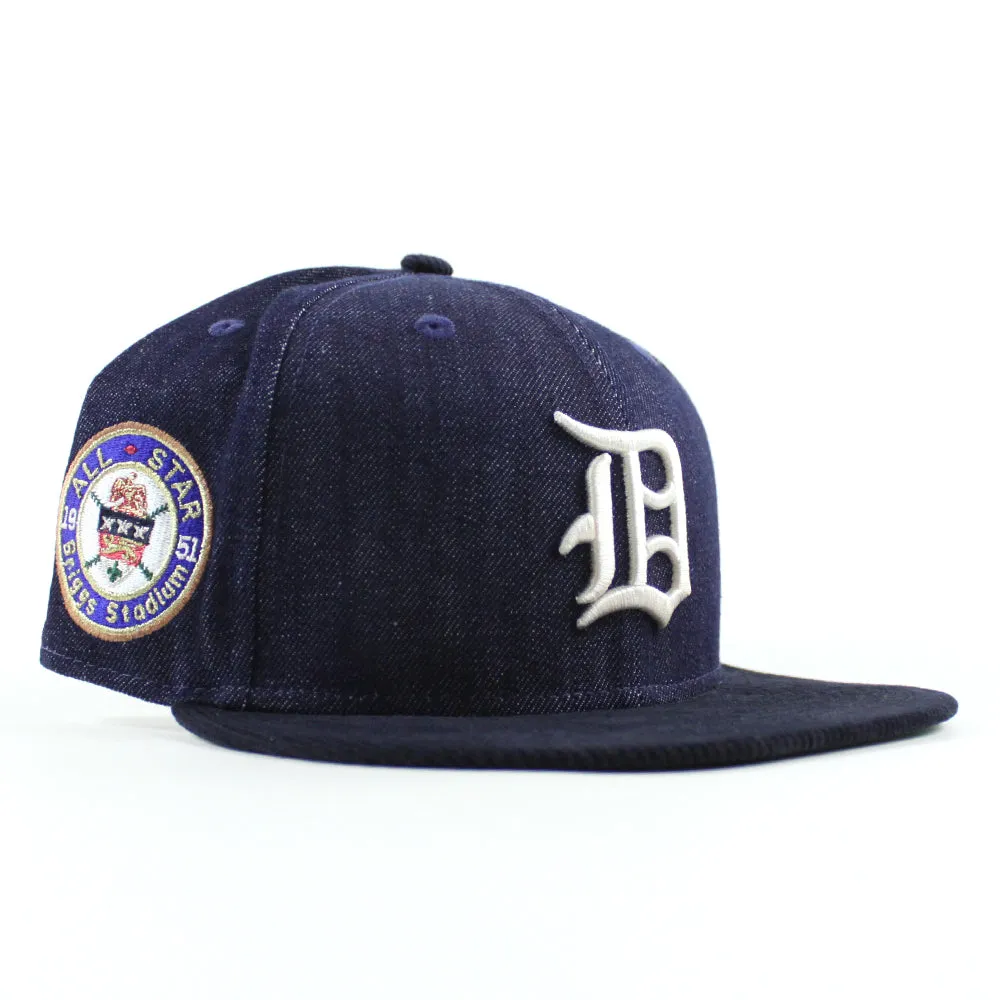 Detroit Tigers 1951 All Star Game New Era 59Fifty Fitted Hat (Navy Denim Dark Navy Corduroy Green Under Brim)