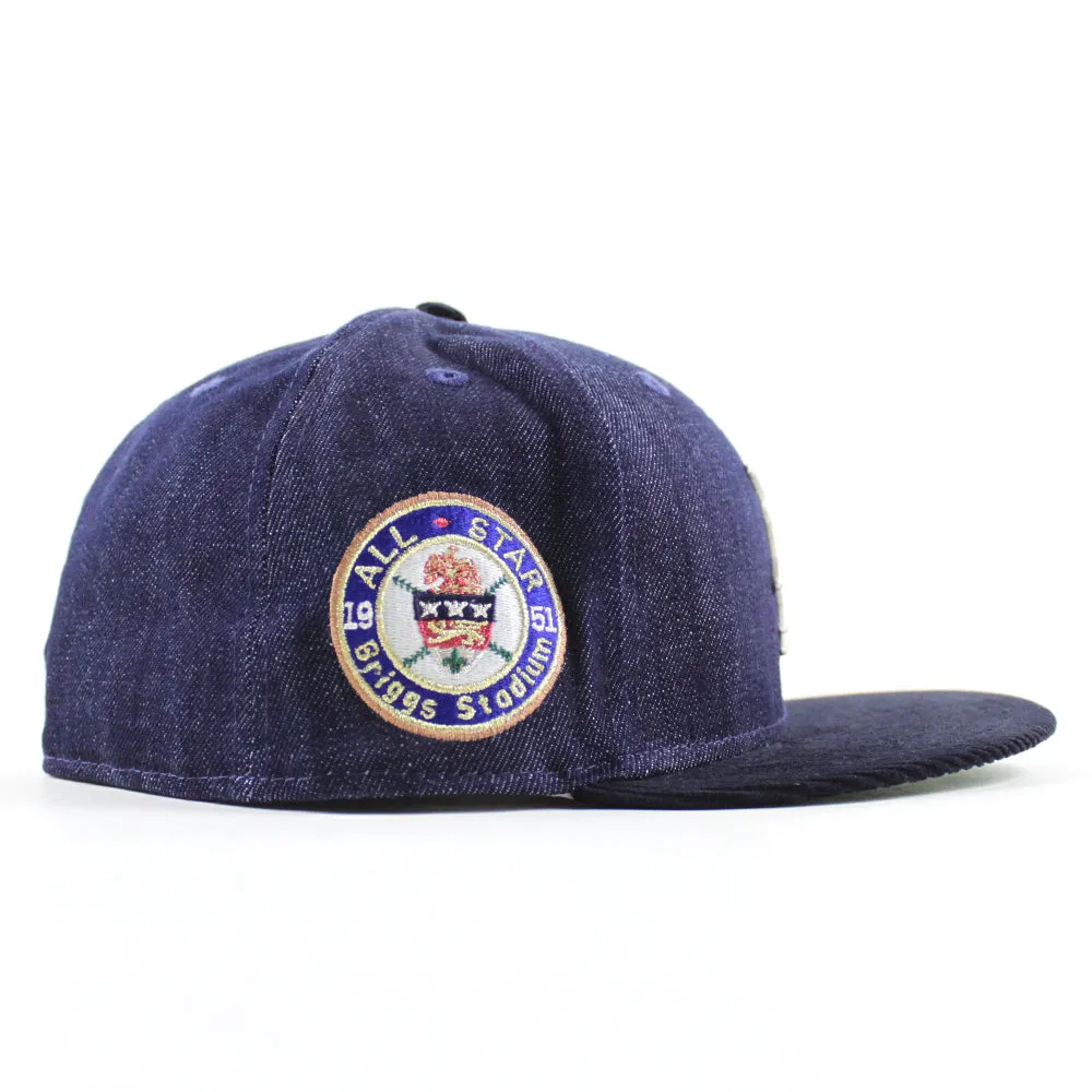 Detroit Tigers 1951 All Star Game New Era 59Fifty Fitted Hat (Navy Denim Dark Navy Corduroy Green Under Brim)
