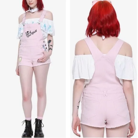Disney The Little Mermaid Ariel Pink Shortalls