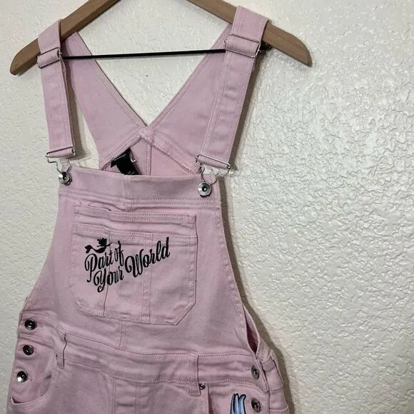 Disney The Little Mermaid Ariel Pink Shortalls
