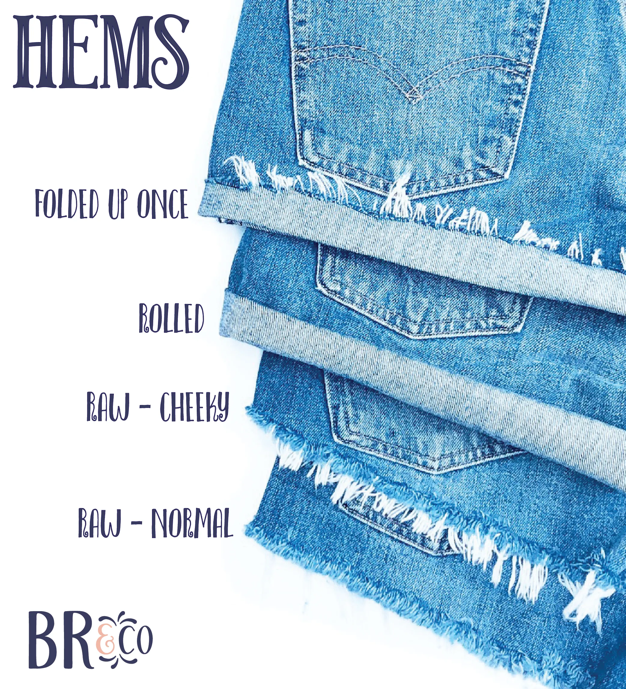 Distressed High Waisted Denim Shorts  - The Annabelle