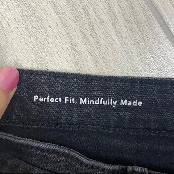 DL 1961 | Black Chrissy Ankle Ultra High Rise Instascript Skinny Jeans Size 29