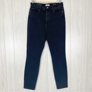 DL 1961 | Black Chrissy Ankle Ultra High Rise Instascript Skinny Jeans Size 29