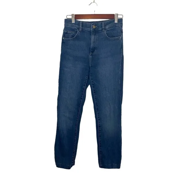 DL1961 Patti Straight High Rise Vintage Medium Wash Denim Jeans Size 26