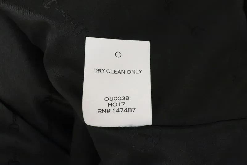 Draper James Coat Aubrey Black Wool Size 2 Peplum Sleeve Jacquard-Trim Jacket