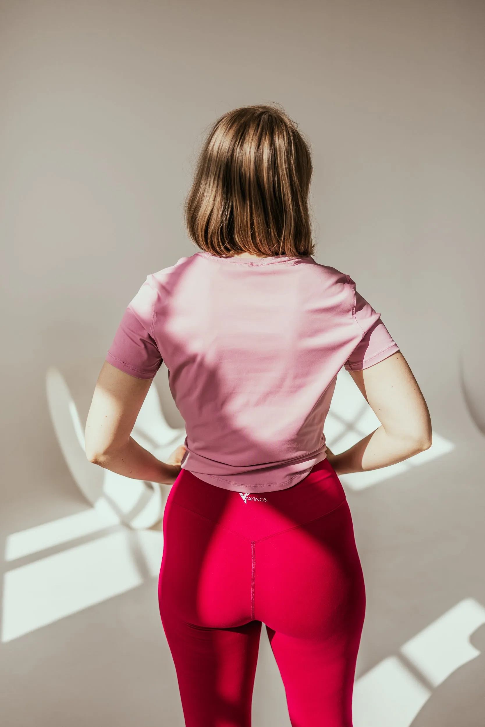 Dusty Pink pilna garuma tops