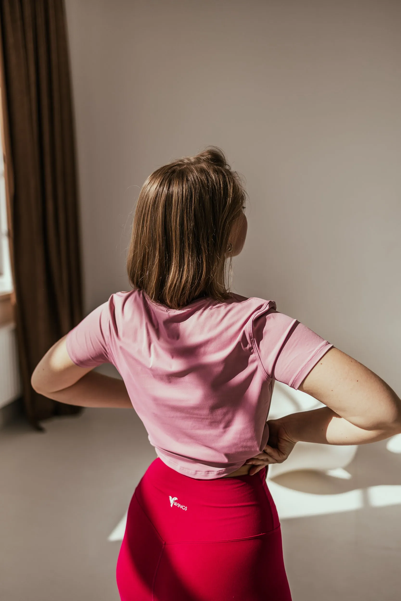 Dusty Pink pilna garuma tops