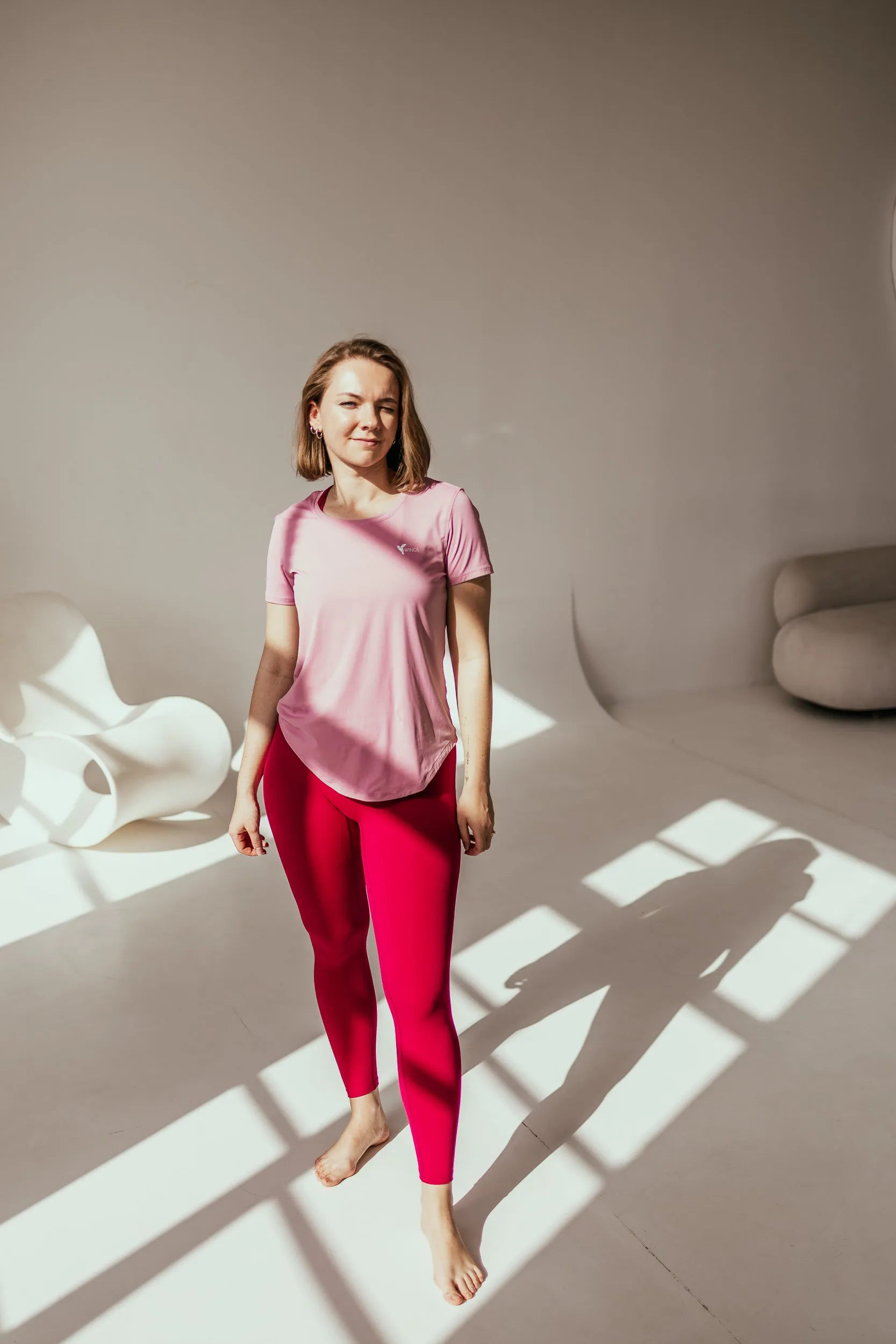 Dusty Pink pilna garuma tops