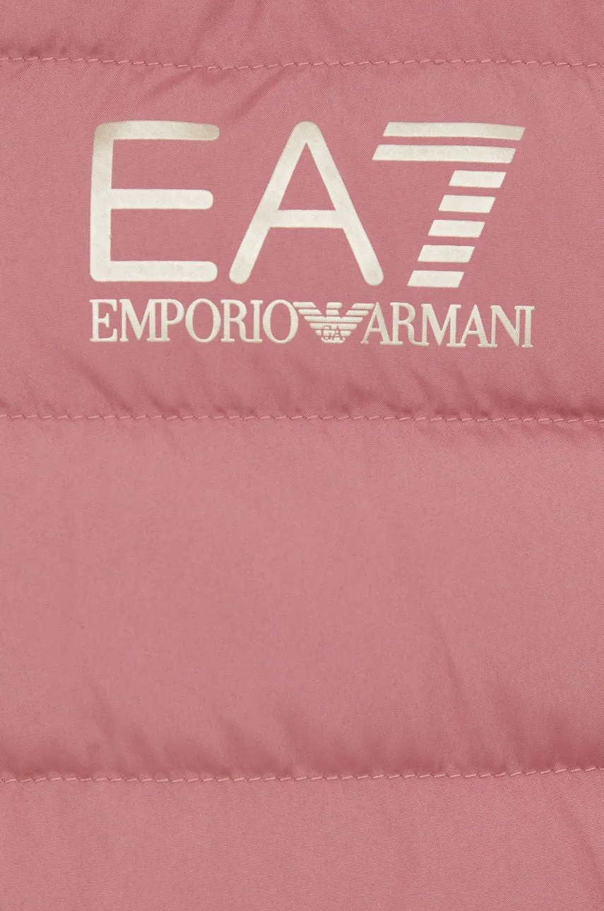 EA7 Ladies Core Lady packable Hooded Puffer Jacket-Rose