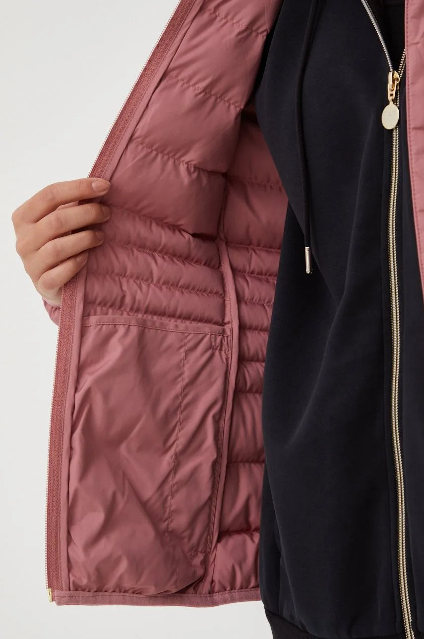 EA7 Ladies Core Lady packable Hooded Puffer Jacket-Rose