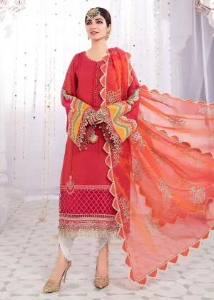 EL-22-01-Fuchsia Pink | Maria.B. Lawn Eid Collection 2022 | Unstitched Embroidered Lawn Suit