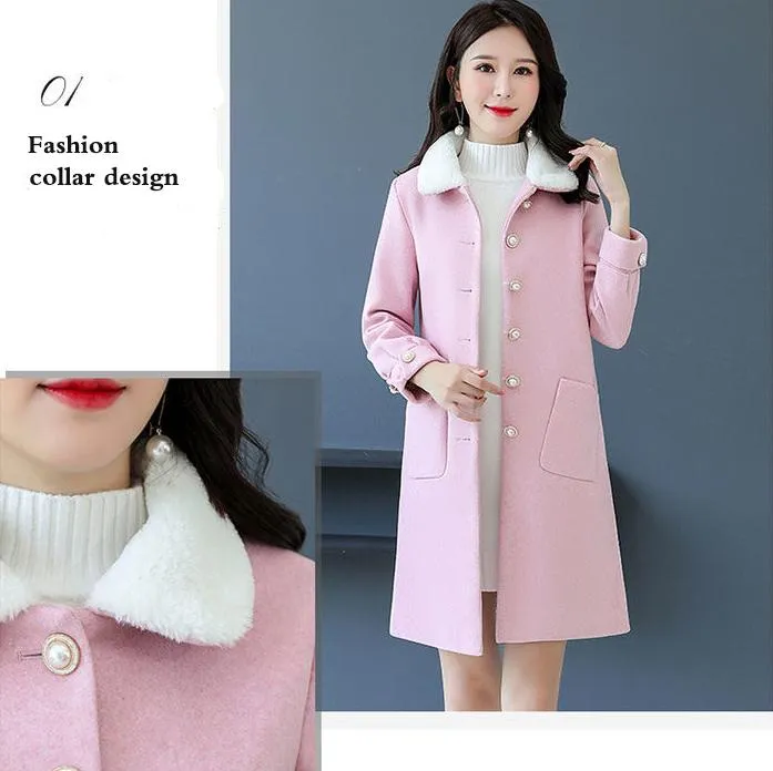 Elegant Fashion Trend Female Jacket Autumn and Winter Temperament Queen Fan Thick Warm Windbreaker