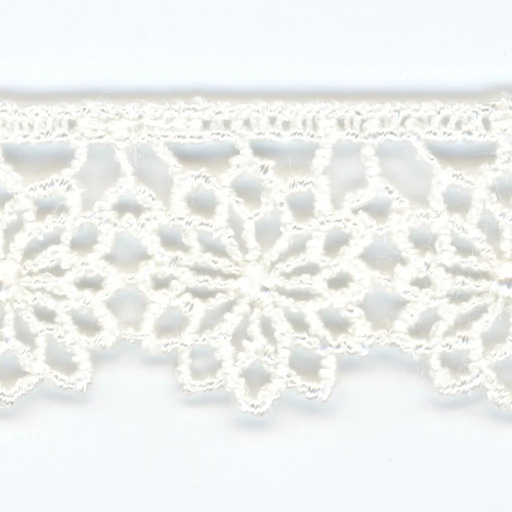 Embroidered Chemical Lace #01 White