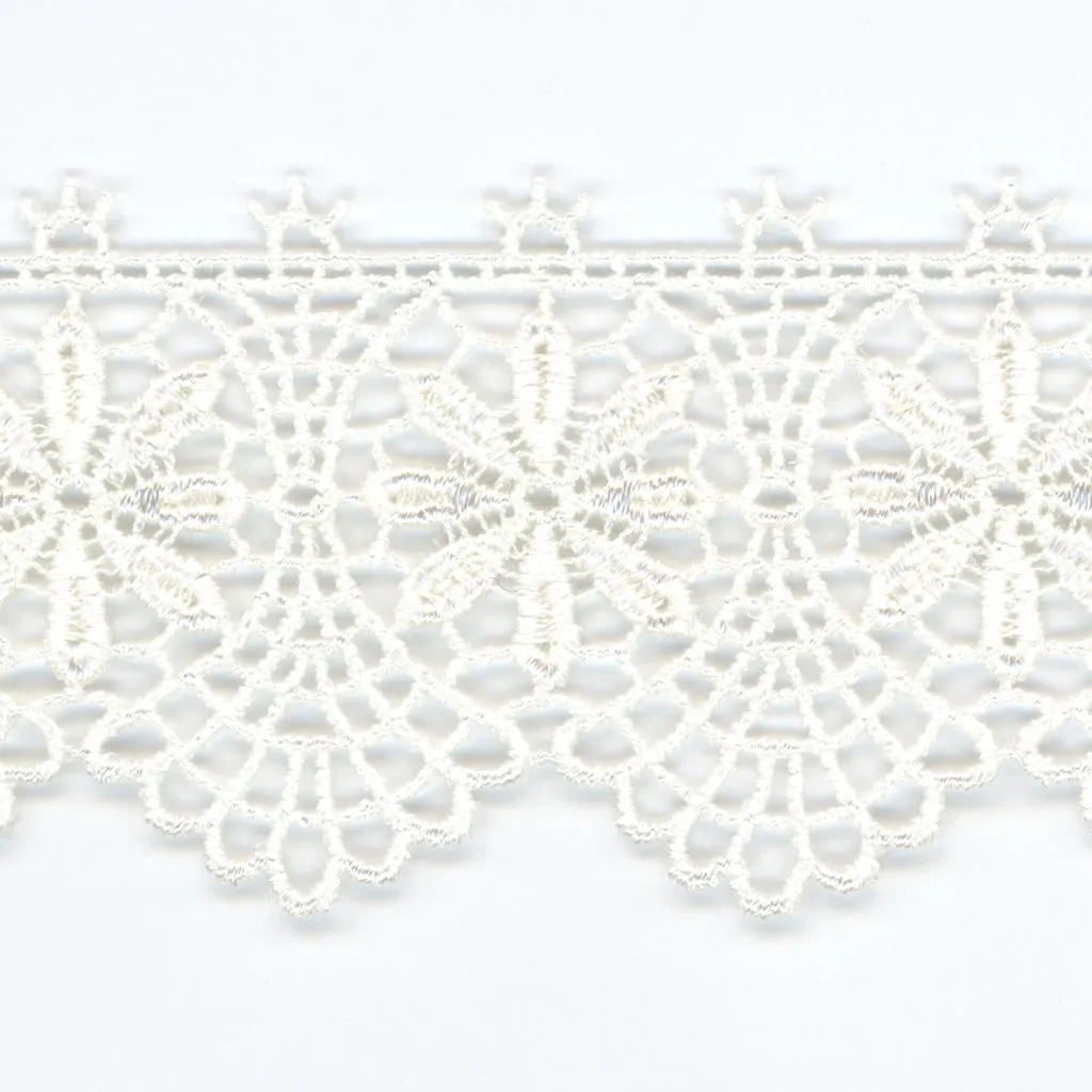 Embroidered Chemical Lace #01 White