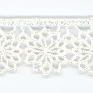 Embroidered Chemical Lace #01 White