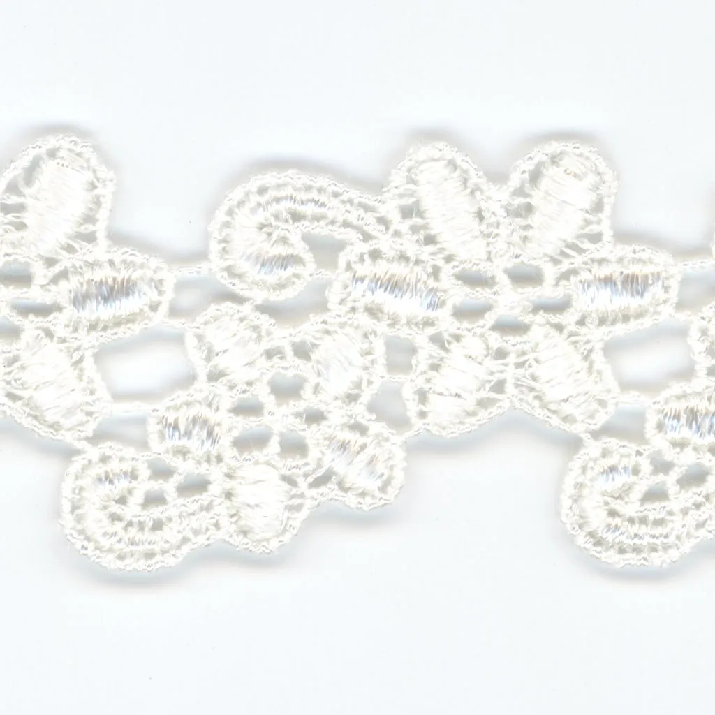 Embroidered Chemical Lace #01 White