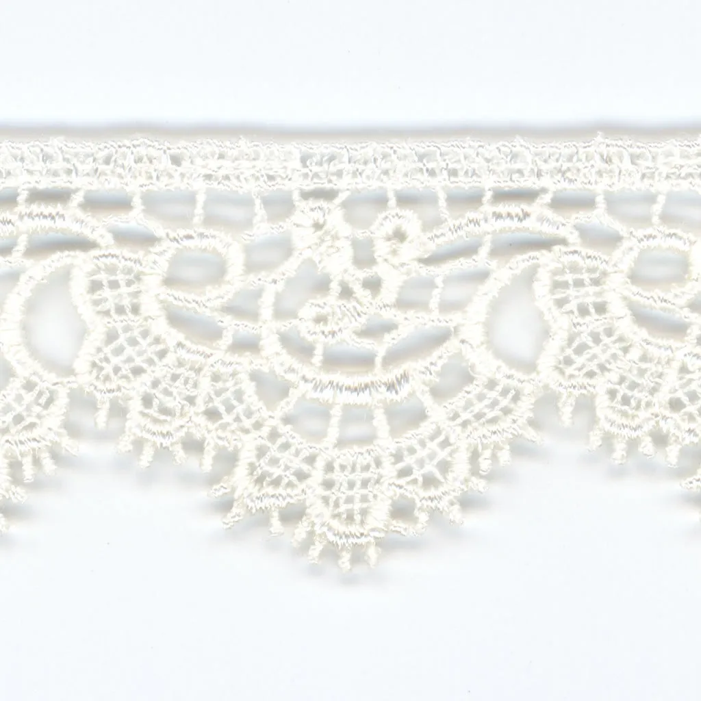 Embroidered Chemical Lace #01 White