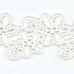 Embroidered Chemical Lace #01 White