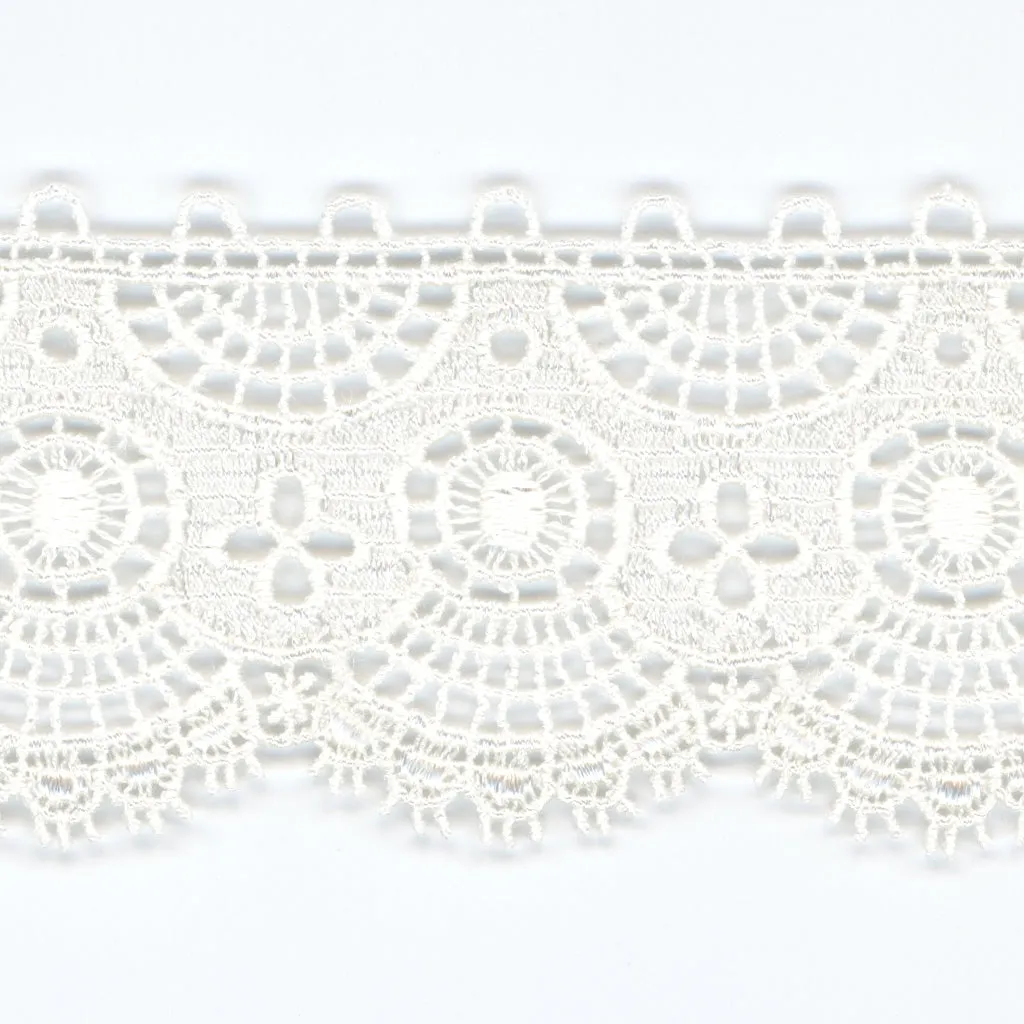 Embroidered Chemical Lace #01 White