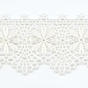 Embroidered Chemical Lace #01 White