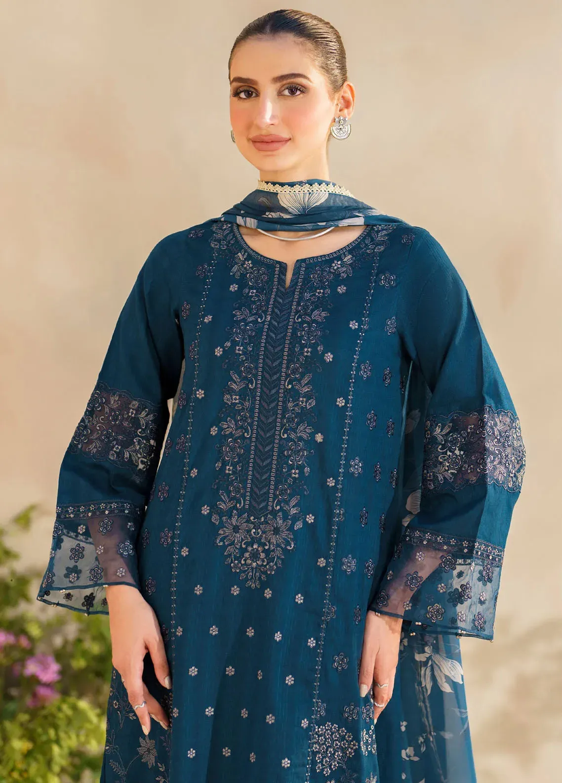 Embroidered Lawn Suit Unstitched 3 Piece IZ24F SFL-01 Jubilance - Festive Collection