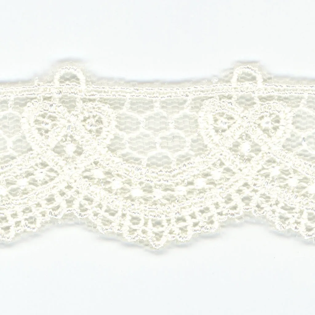 Embroidered Tulle Lace #00 Off White