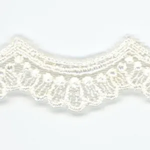 Embroidered Tulle Lace #01 White