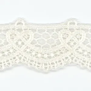Embroidered Tulle Lace #01 White