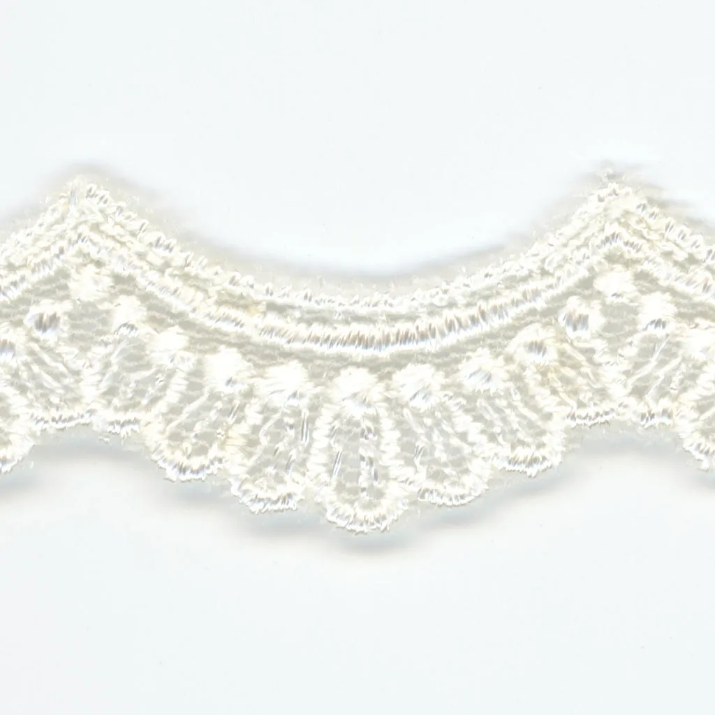 Embroidered Tulle Lace #01 White