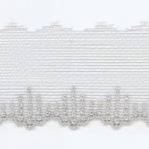Embroidered Tulle Lace #100 Pale Silver
