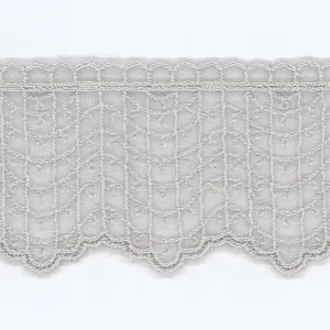 Embroidered Tulle Lace #100 Pale Silver