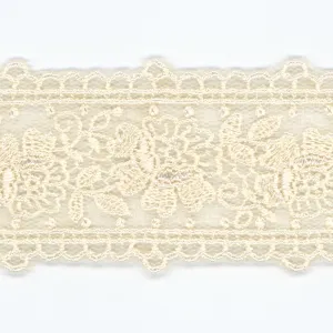 Embroidered Tulle Lace #158 Milk