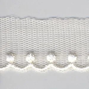 Embroidered Tulle Lace #158 Milk
