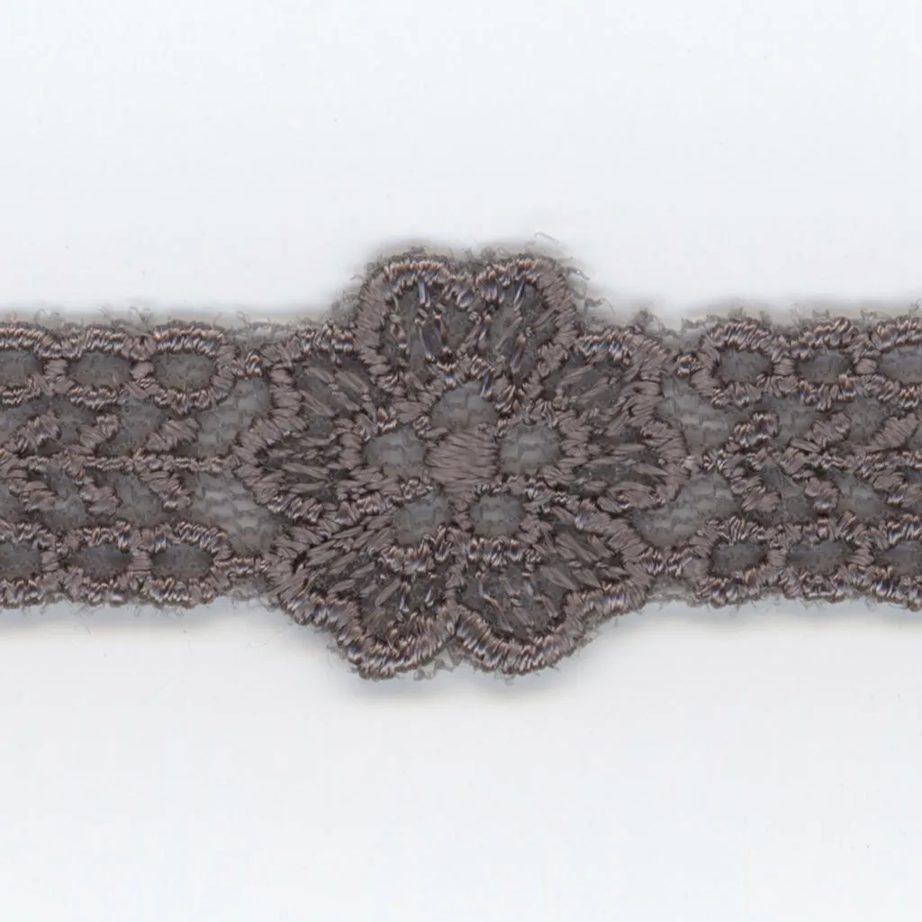 Embroidered Tulle Lace #159 Medium Gray