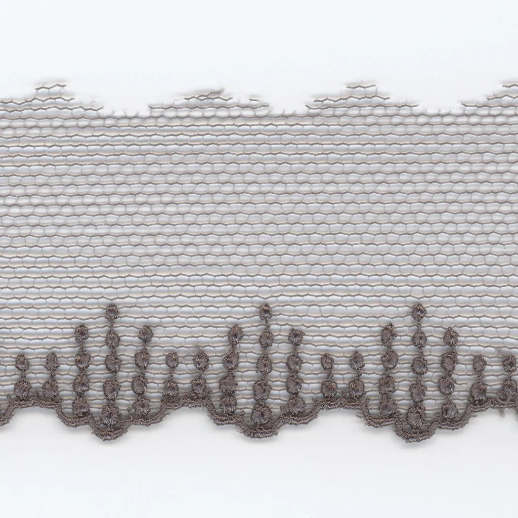 Embroidered Tulle Lace #159 Medium Gray