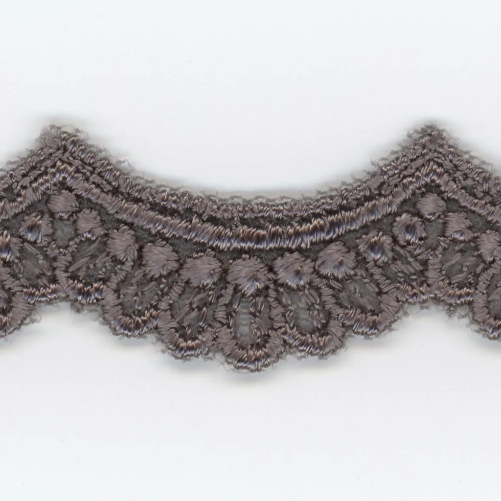 Embroidered Tulle Lace #159 Medium Gray