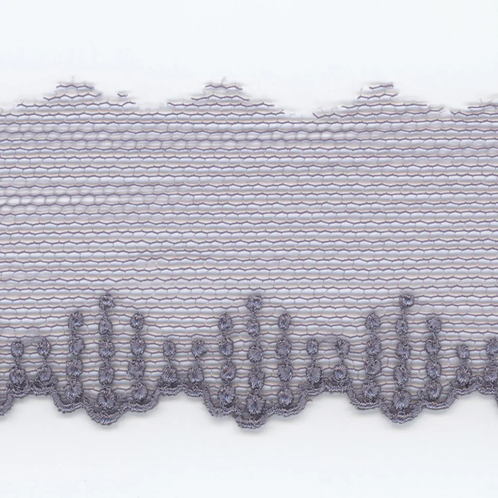 Embroidered Tulle Lace #23 Blue Gray