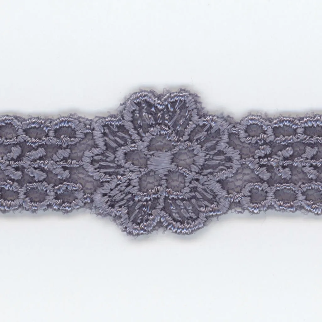 Embroidered Tulle Lace #23 Blue Gray