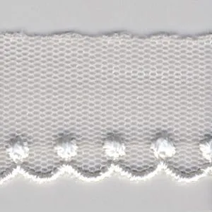 Embroidered Tulle Lace #48 Silver