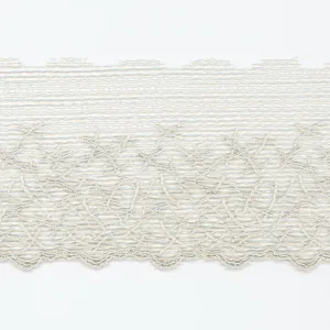 Embroidered Tulle Lace #48 Silver
