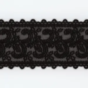 Embroidered Tulle Lace #50 Black