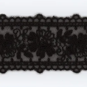 Embroidered Tulle Lace #50 Black