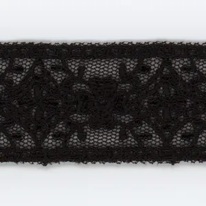 Embroidered Tulle Lace #50 Black
