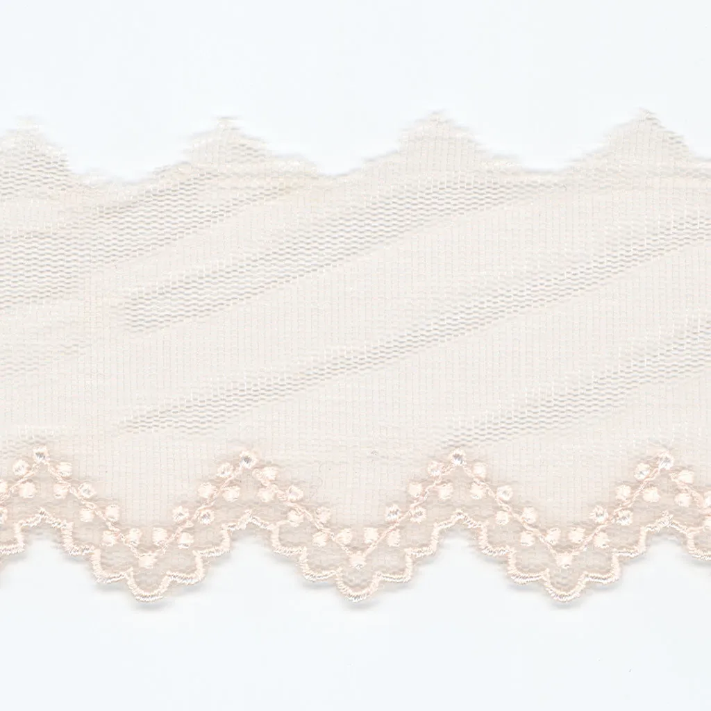 Embroidered Tulle Lace #60 Marshmallow Pink