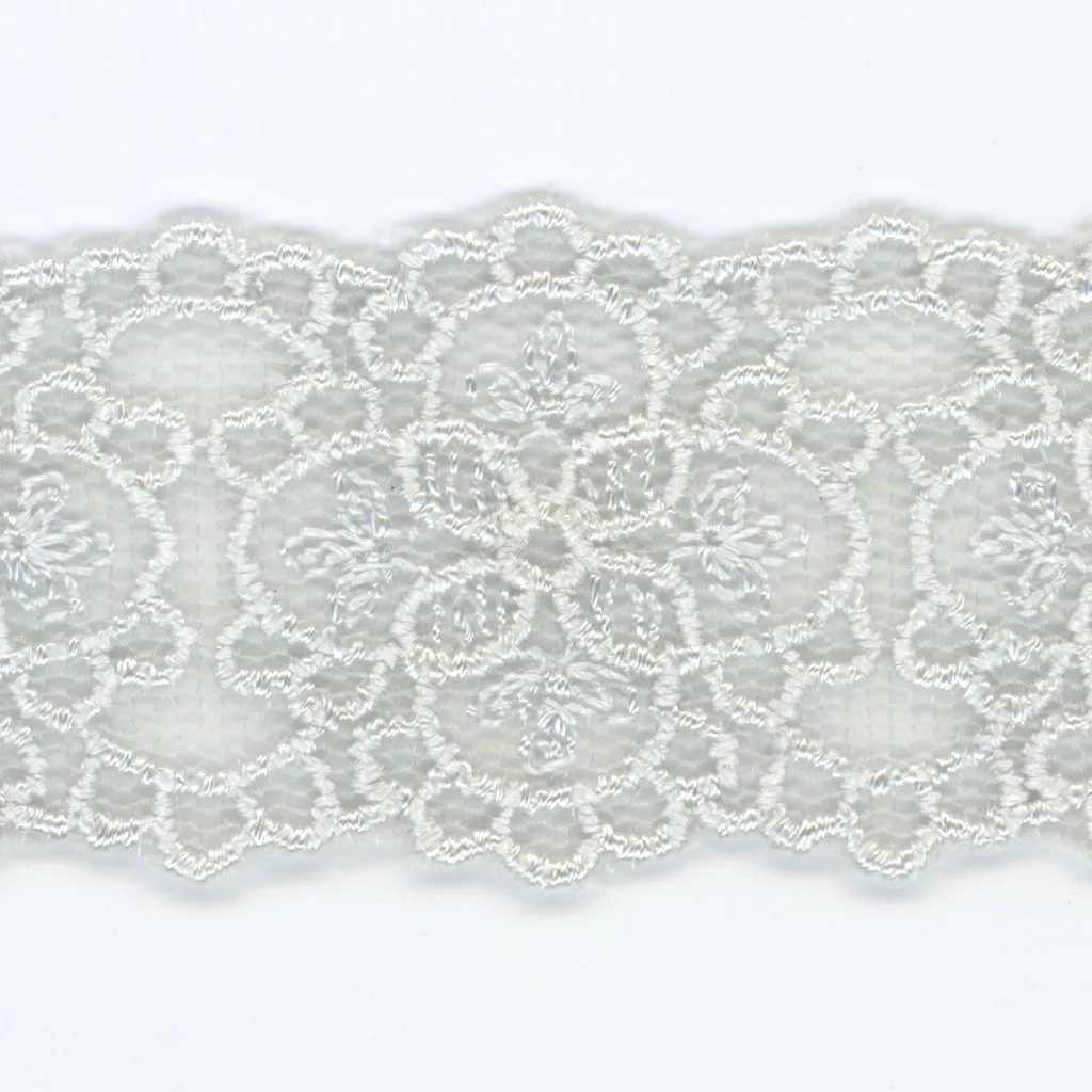 Embroidered Tulle Lace #81 Powder Blue