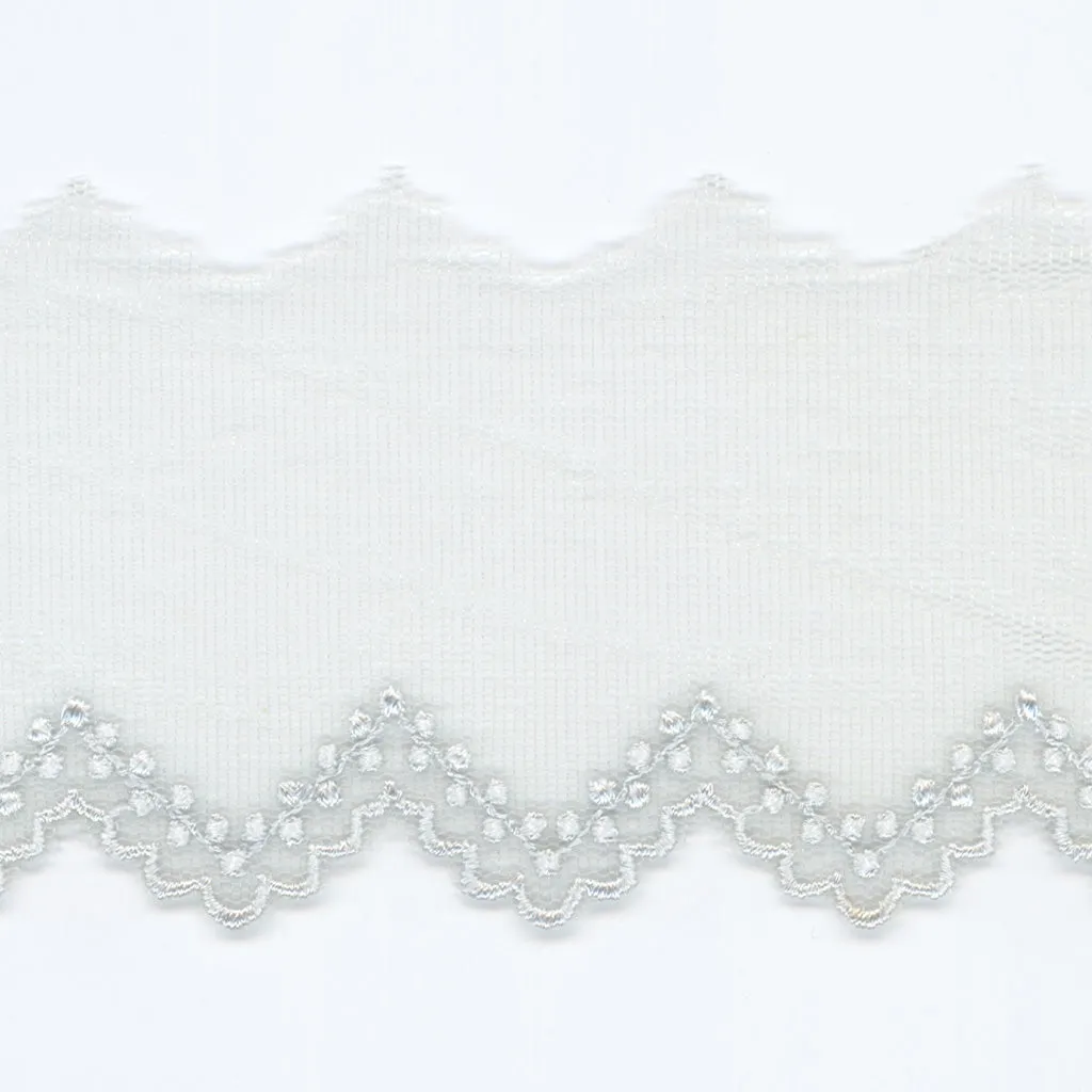 Embroidered Tulle Lace #81 Powder Blue